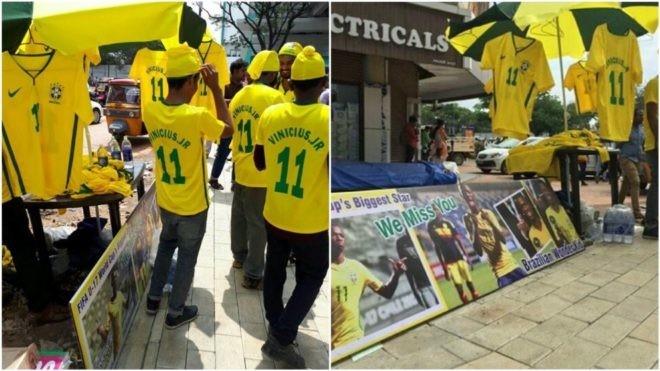 尽管未随队前往，巴西小将维尼修斯仍在印度受到追捧